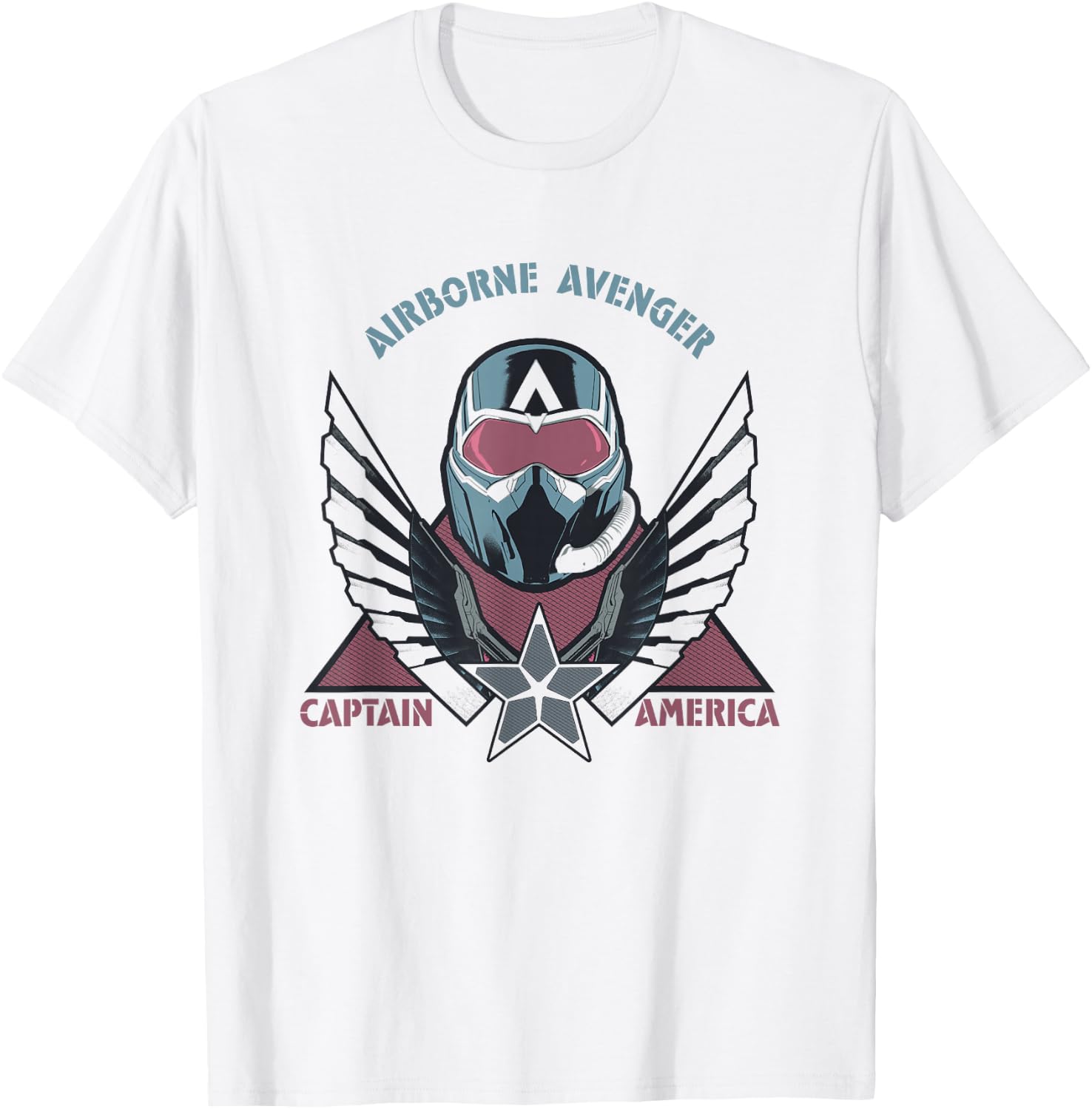 Marvel Captain America: Brave New World Airborne Avenger Cap T-Shirt - T-Shirt | White