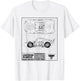 Cars Lightning McQueen Blueprint , White T-Shirt - T-Shirt | White