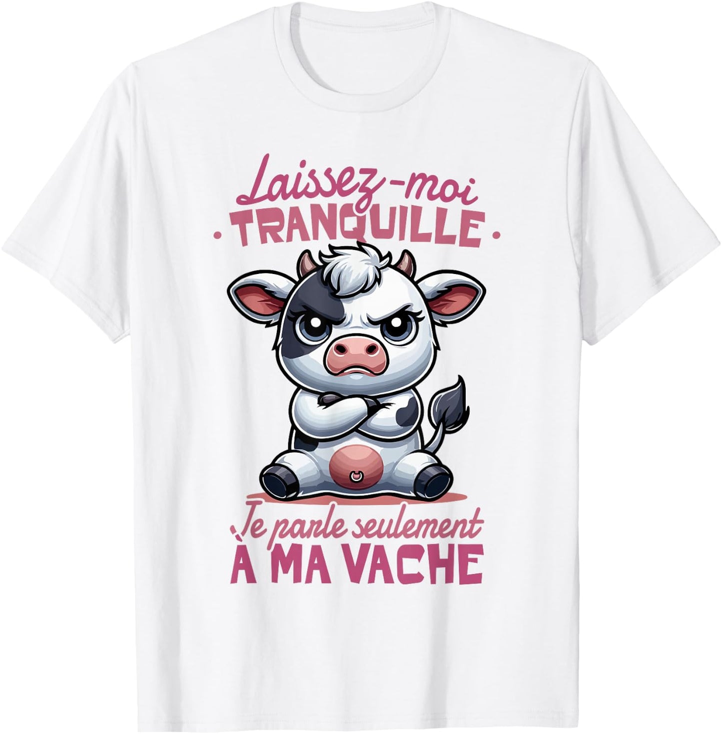 Funny Cow Woman Girl Child Talk to My Cow , white, S T-Shirt - T-Shirt | White