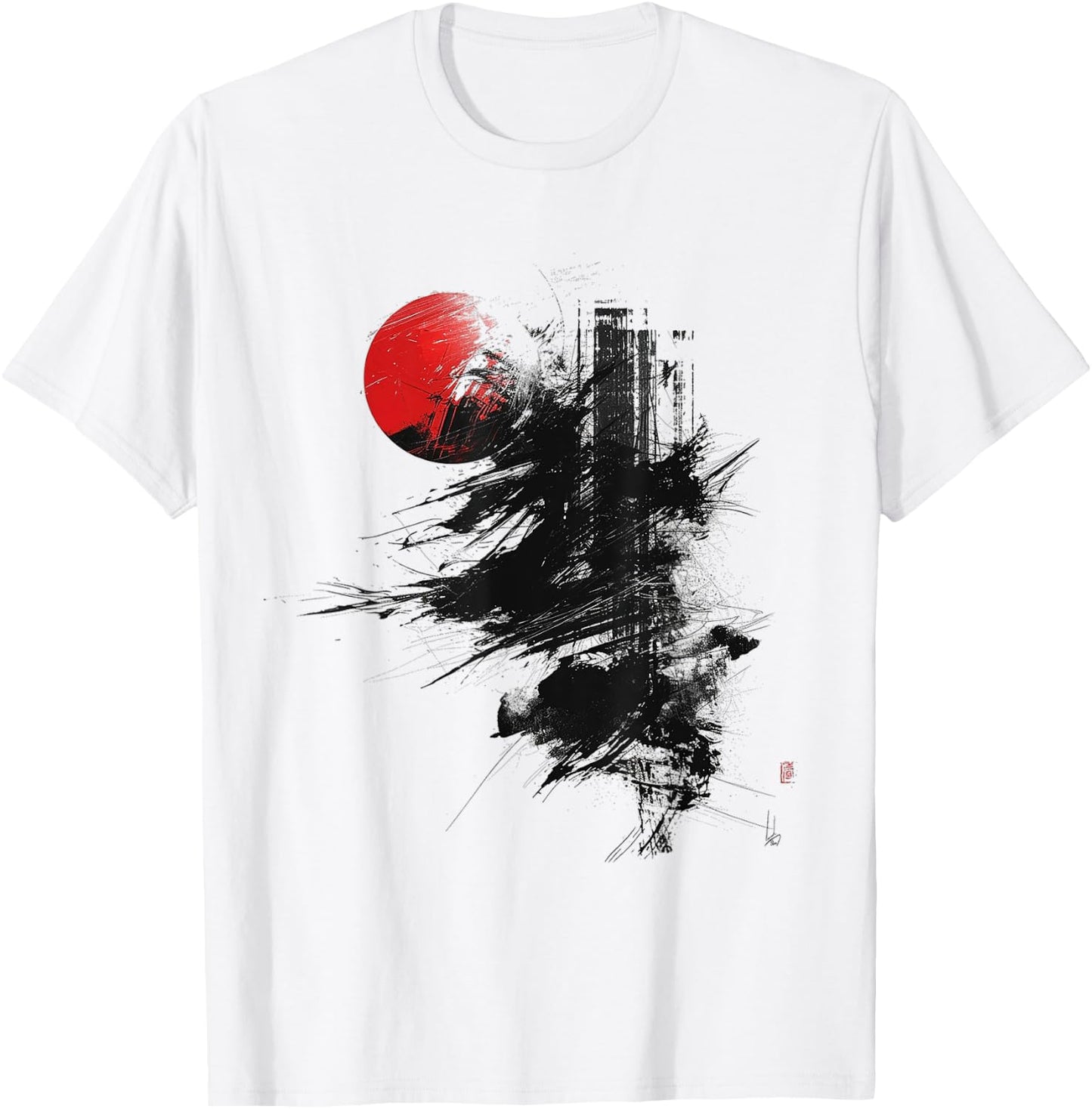 Anime Manga Abstract Motif Drawing Art Text Anime , White T-Shirt - T-Shirt | White