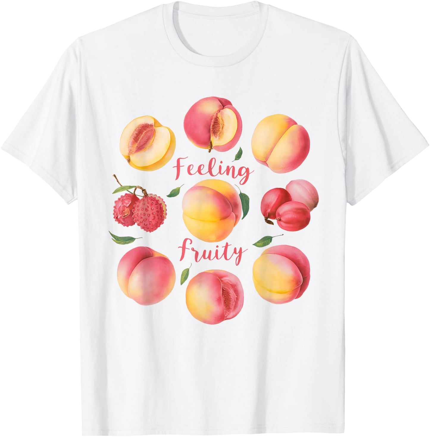 LGBTQ+ Feeling Fruity Peach Sapphic Subtle Pride Lesbian T-Shirt - T-Shirt | White