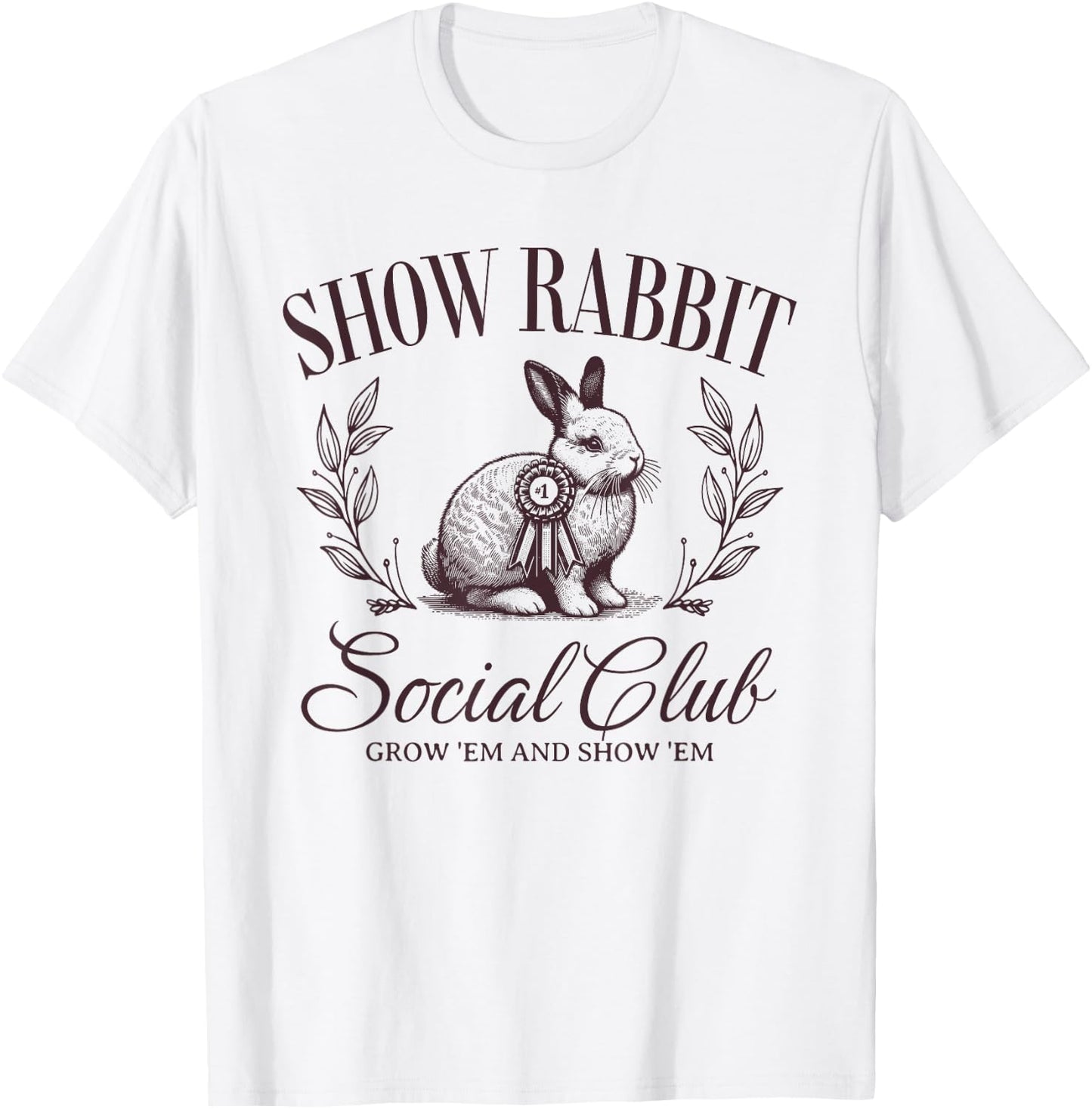 Show Rabbit Social Club Show Barn Mom Stock Show Agriculture T-Shirt - T-Shirt | White