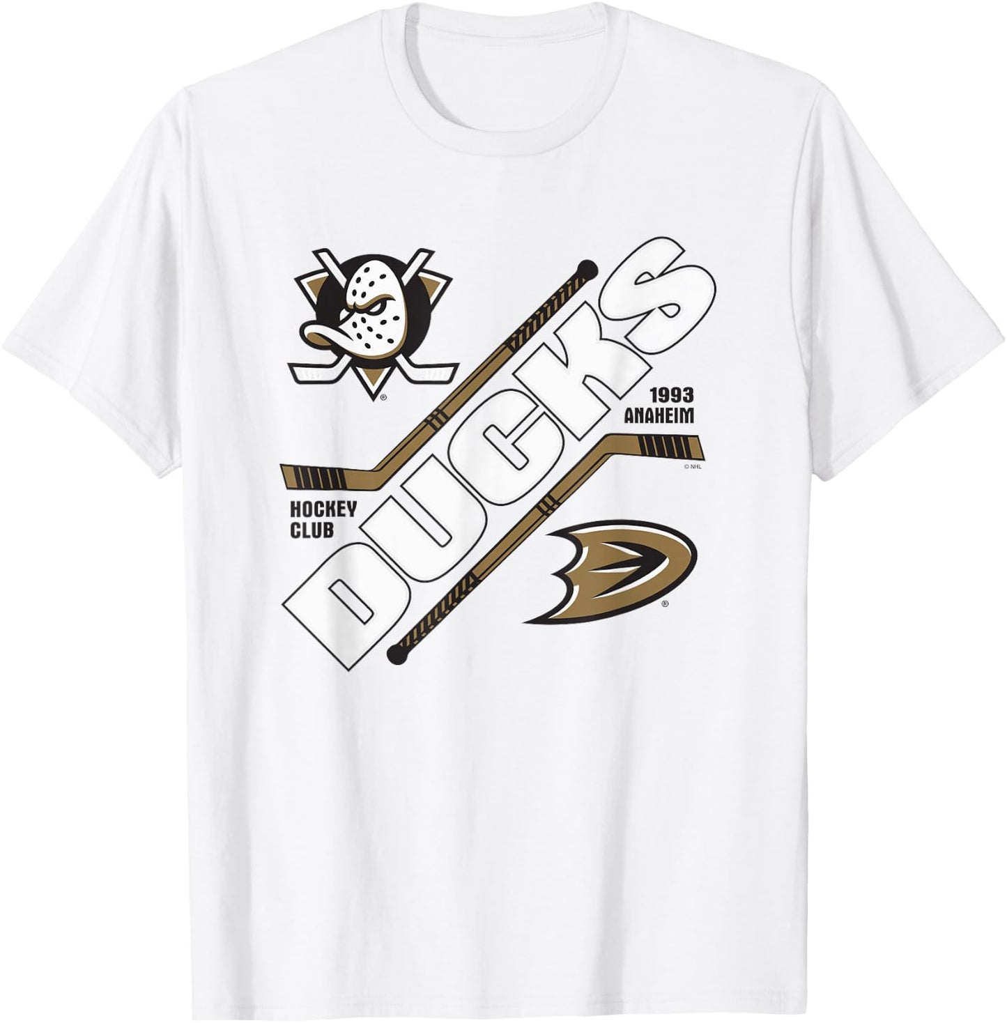 Anaheim Ducks Force Orange Officially Licensed T-Shirt - T-Shirt | White