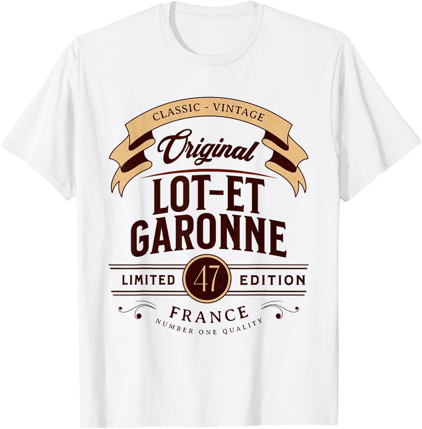 Vintage Lot-et-Garonne France , grey, S T-Shirt - T-Shirt | White