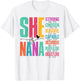 Retro She Is Nana Christian Happy Mothers Day Women T-Shirt - T-Shirt | White