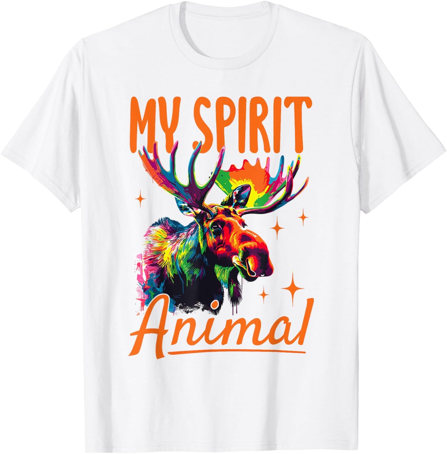 Funny Moose Animal my spirit animal T-Shirt - T-Shirt | White