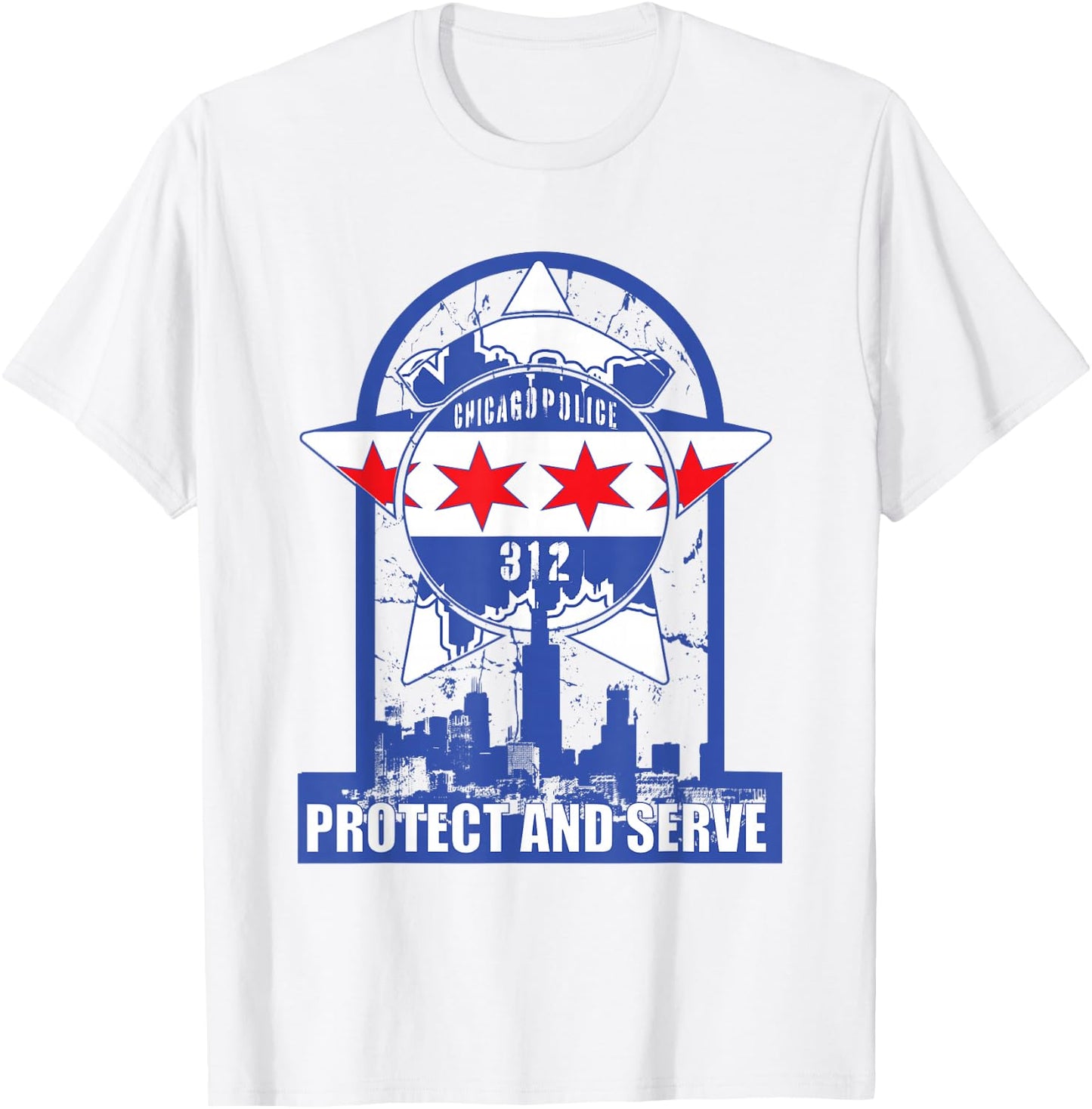 City of Chicago Police To Protect and Serve Chicago PD T-Shirt - T-Shirt | White