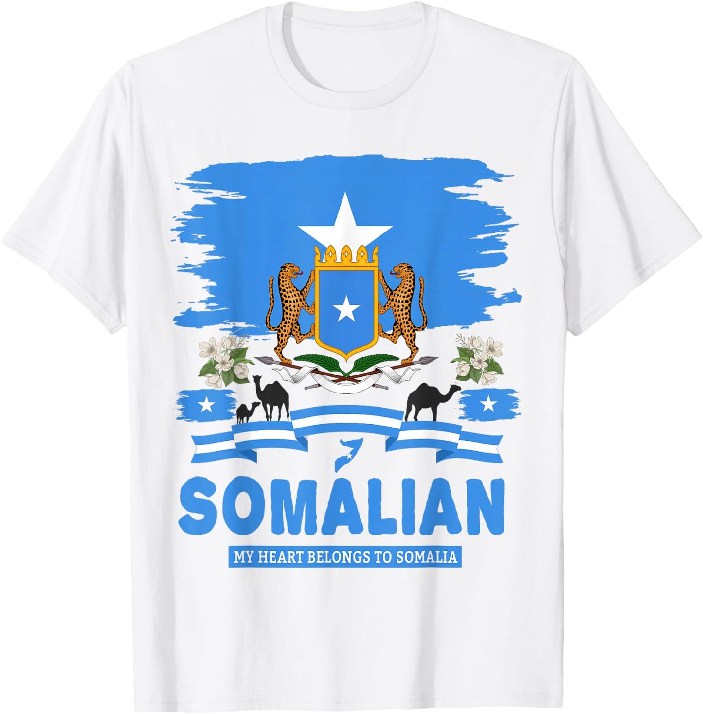 Somalian Flag Heritage Outfit Idea Somalia flag T-Shirt - T-Shirt | White