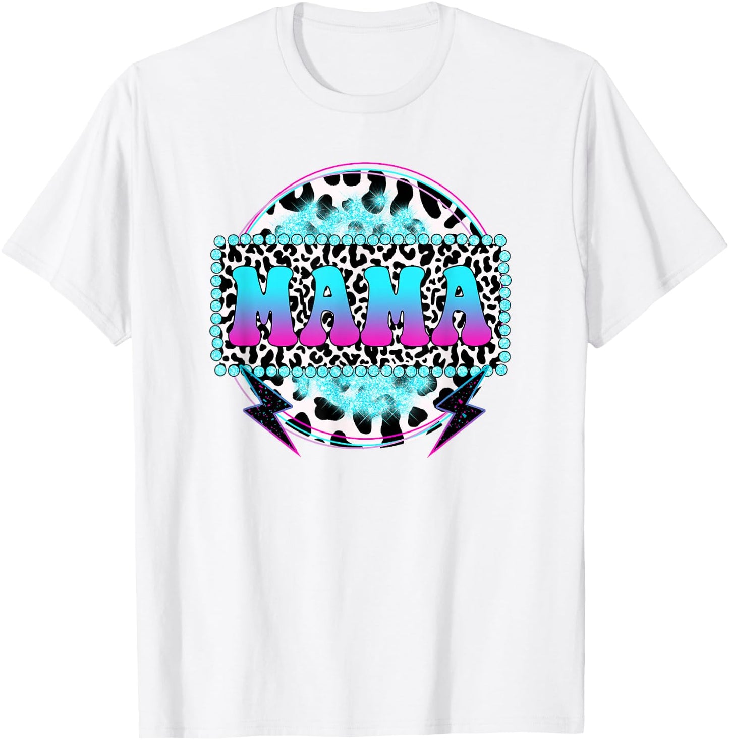 Groovy Mama Cow Print Pattern Mom Mother's Day T-Shirt - T-Shirt | White