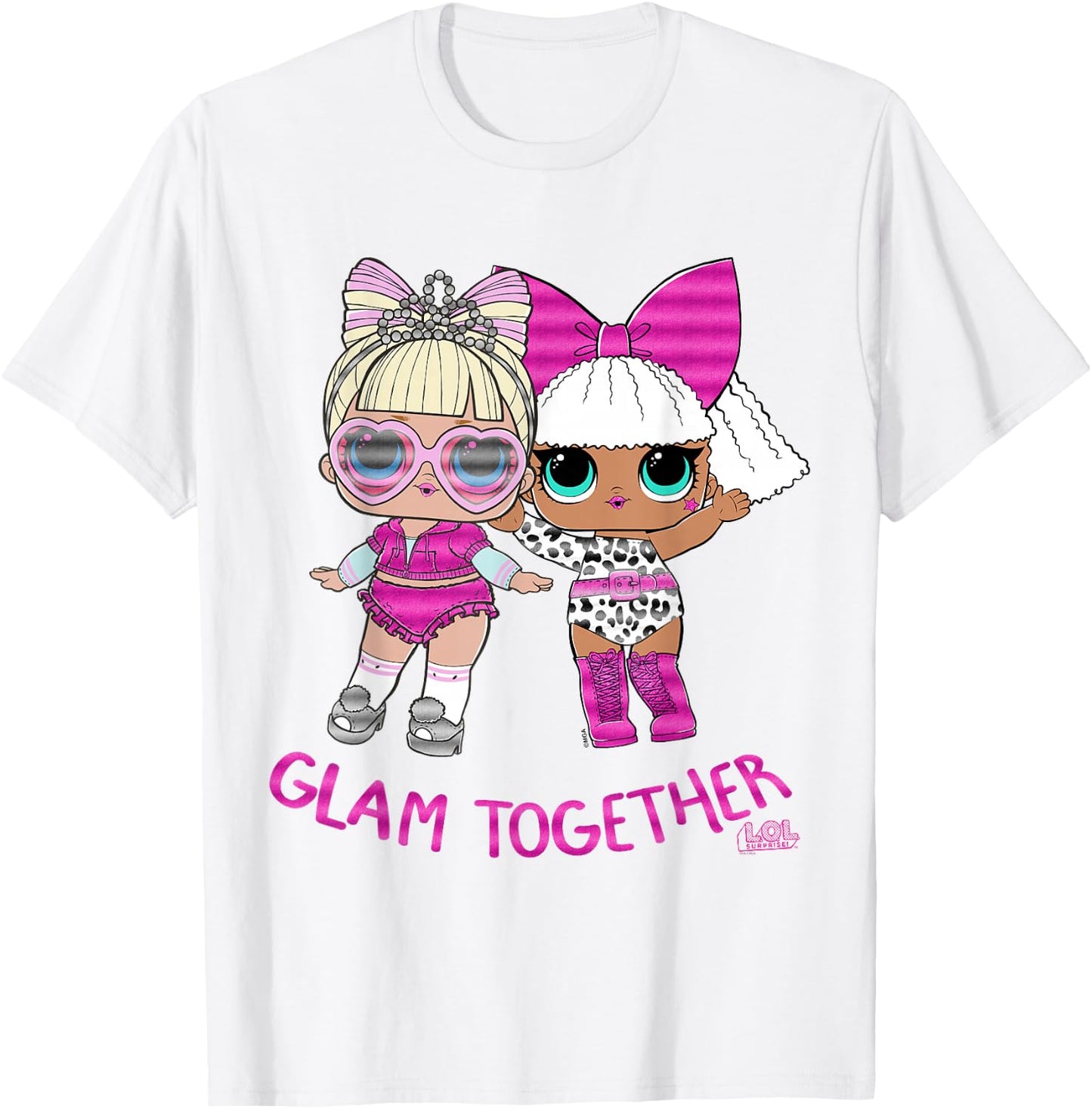 L.O.L. Überraschung! Pink Glitter GLAMOUR ZUSAMMEN T-Shirt - T-Shirt | White