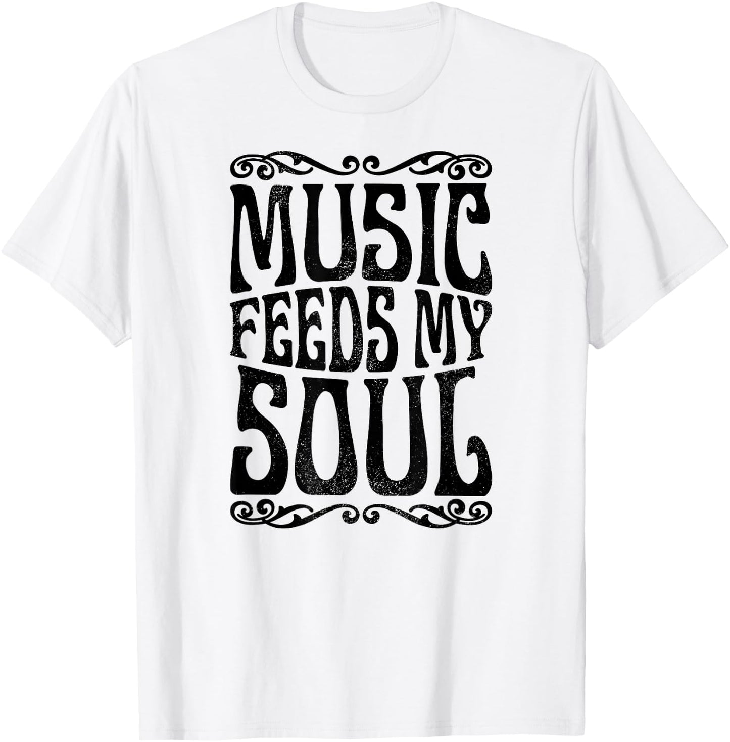 Music feeds my soul T-Shirt - T-Shirt | White