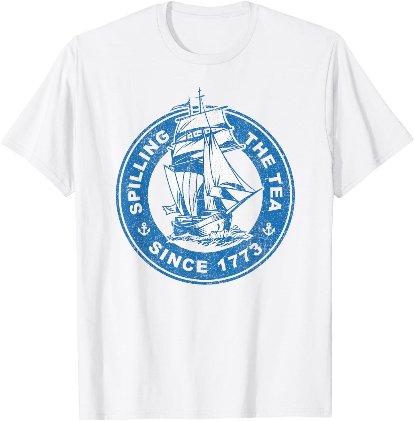 Spilling The Tea Since 1773 Funny US History Teacher Boston T-Shirt - T-Shirt | White