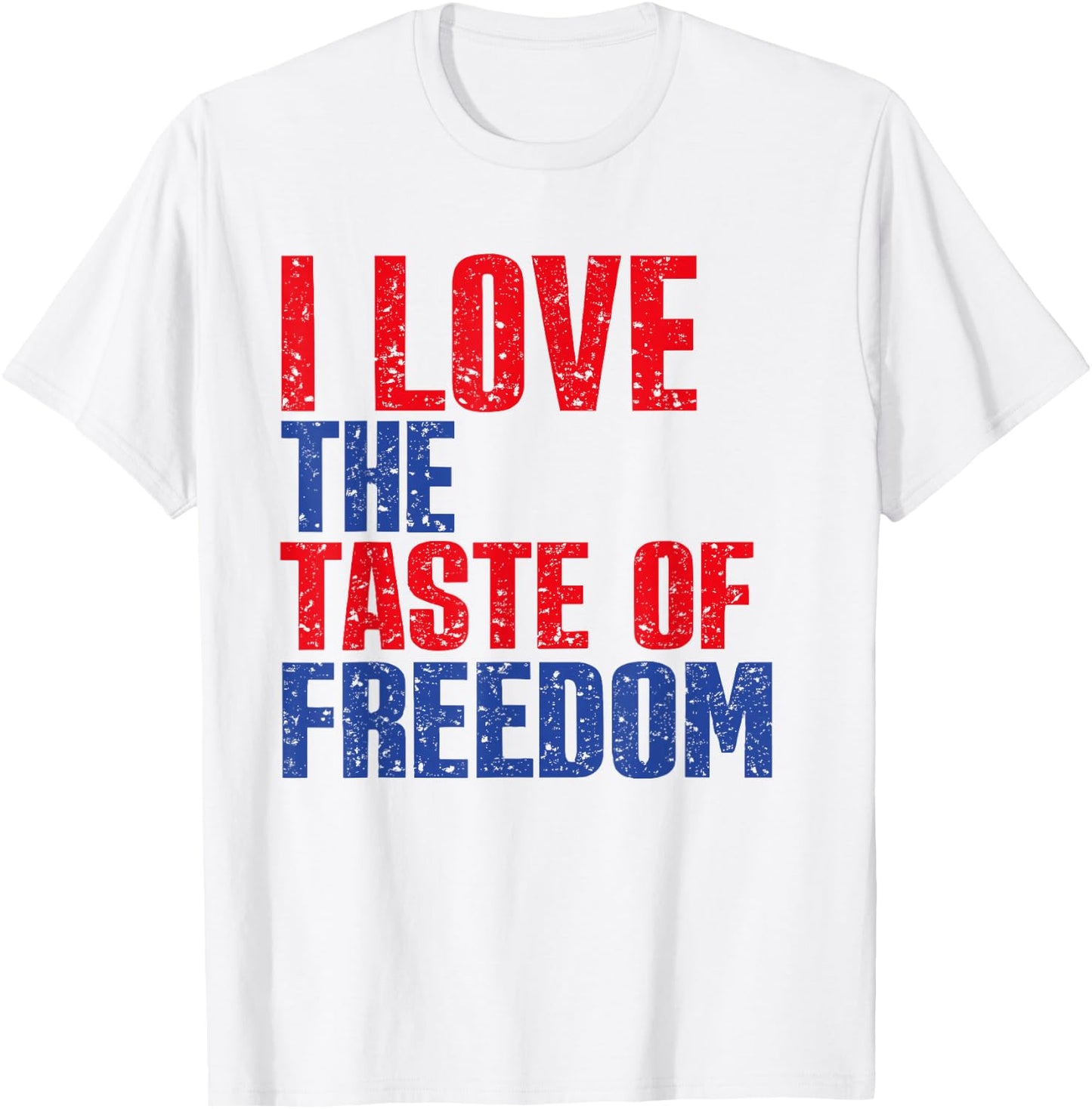 I Love The Taste of Freedom Couples Matching 4th of July T-Shirt - T-Shirt | White