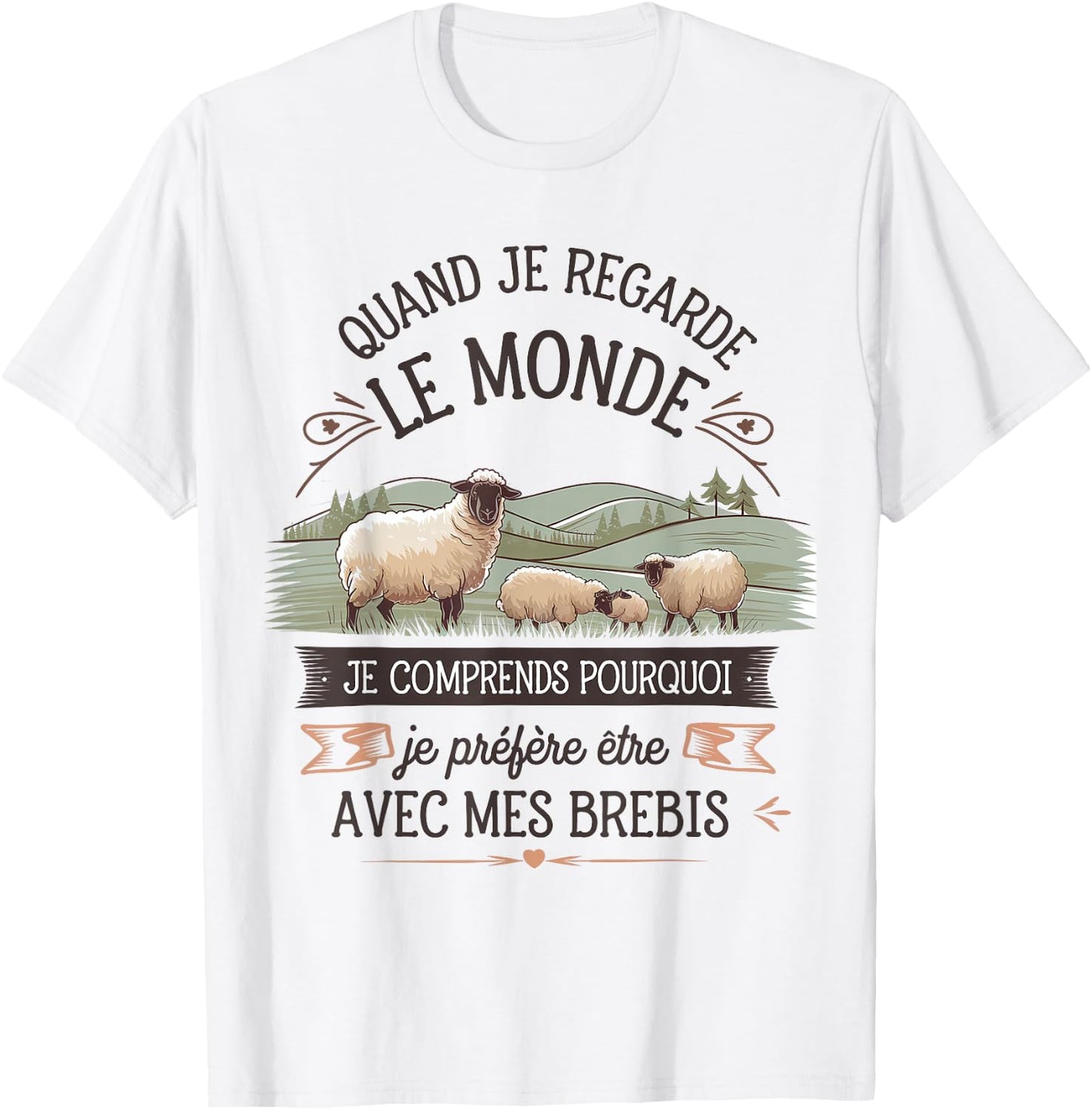 Funny Sheep | Funny Quote Shepherd Herd Sheep , white, S T-Shirt - T-Shirt | White