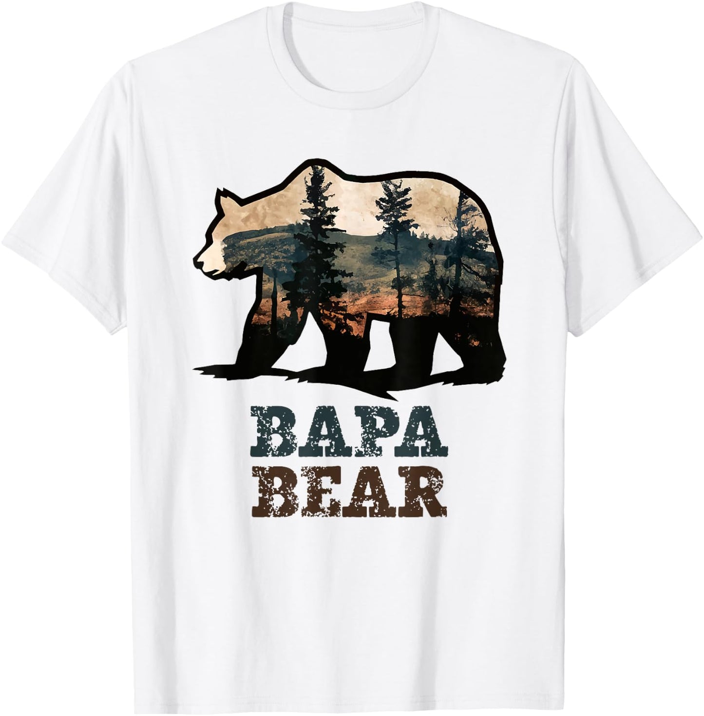 Bapa Bear Vintage Retro Funny T-Shirt - T-Shirt | White