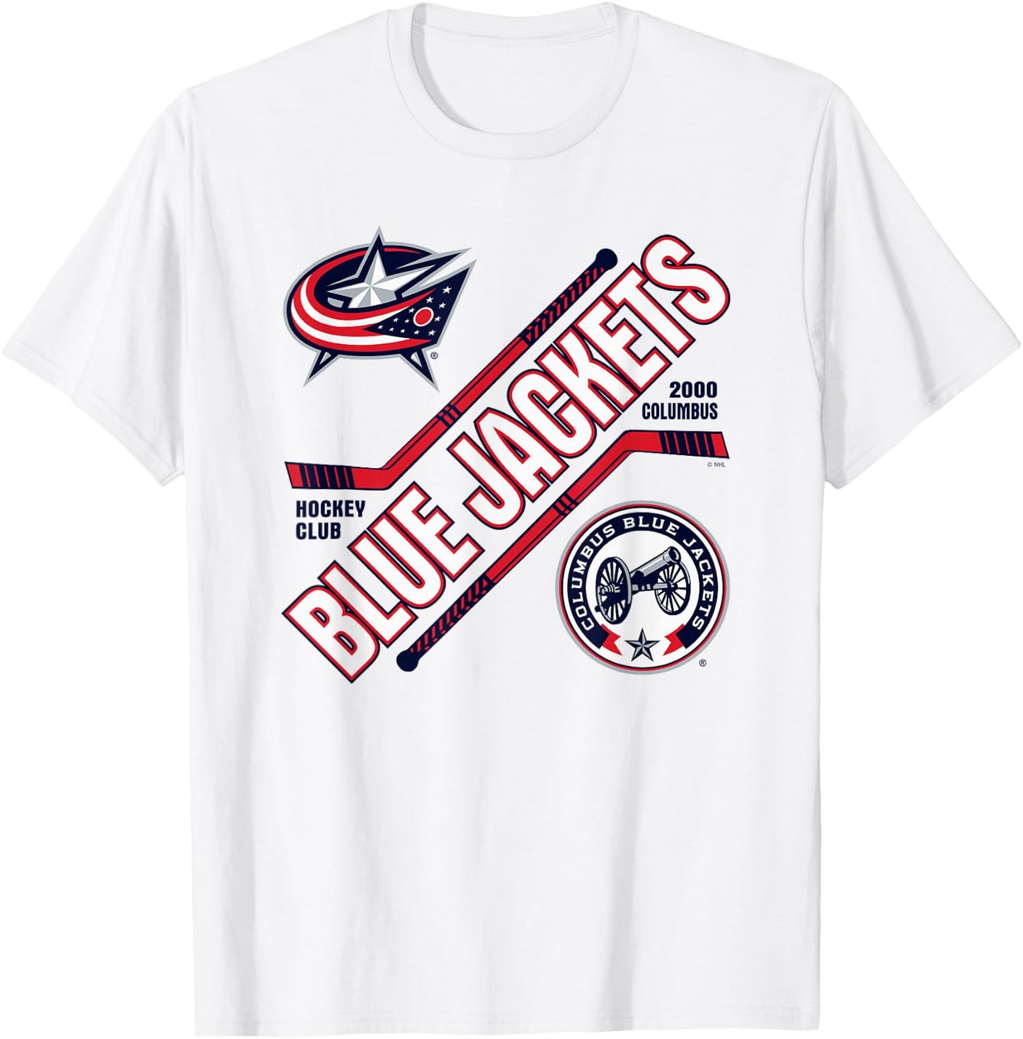 Columbus Blue Jackets Force Gray Officially Licensed T-Shirt - T-Shirt | White