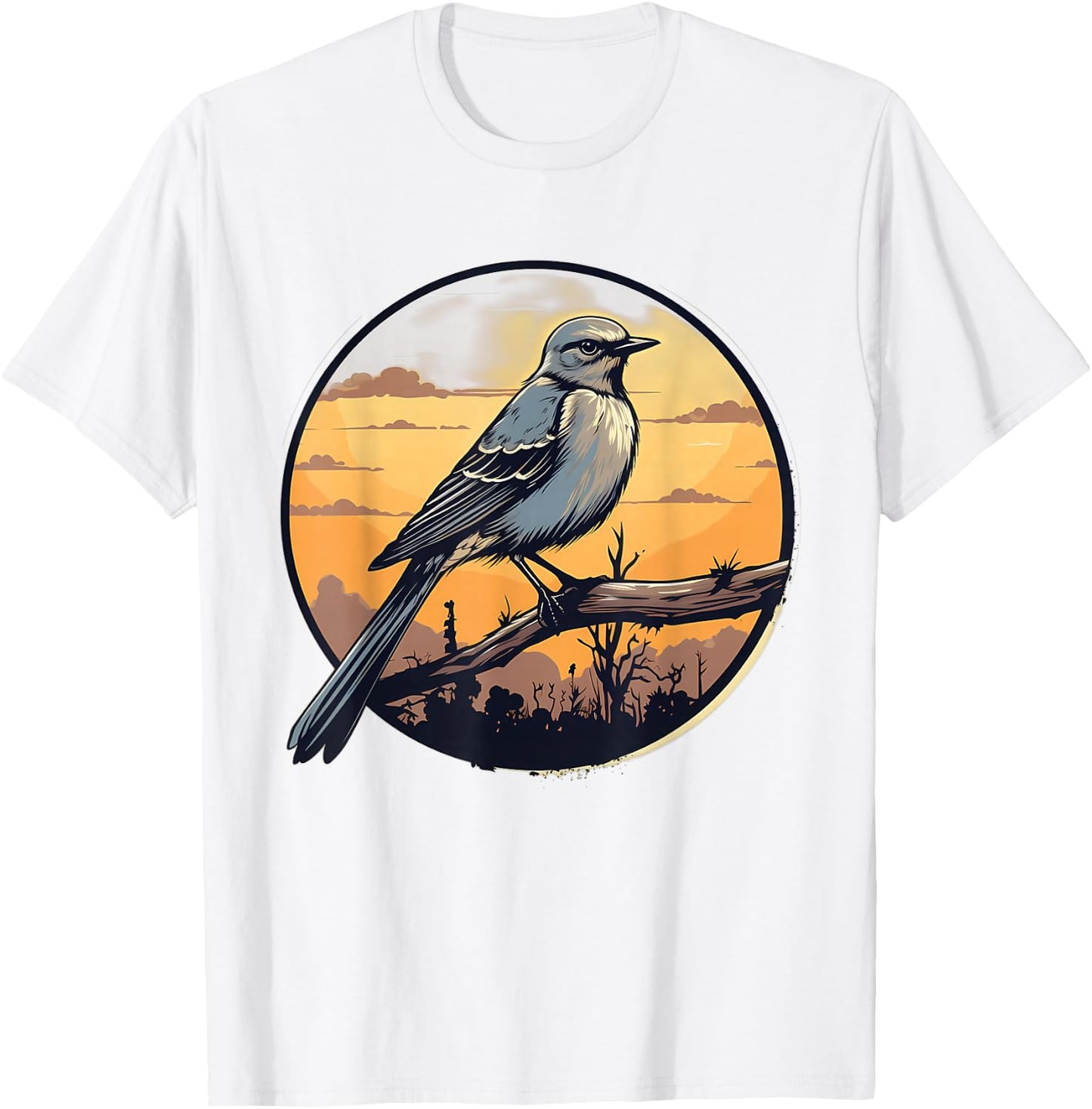 Retro Style Mockingbird T-Shirt - T-Shirt | White