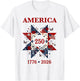 America 250 1776-2026 US Flag 250th Anniversary Patriotic T-Shirt - T-Shirt | White