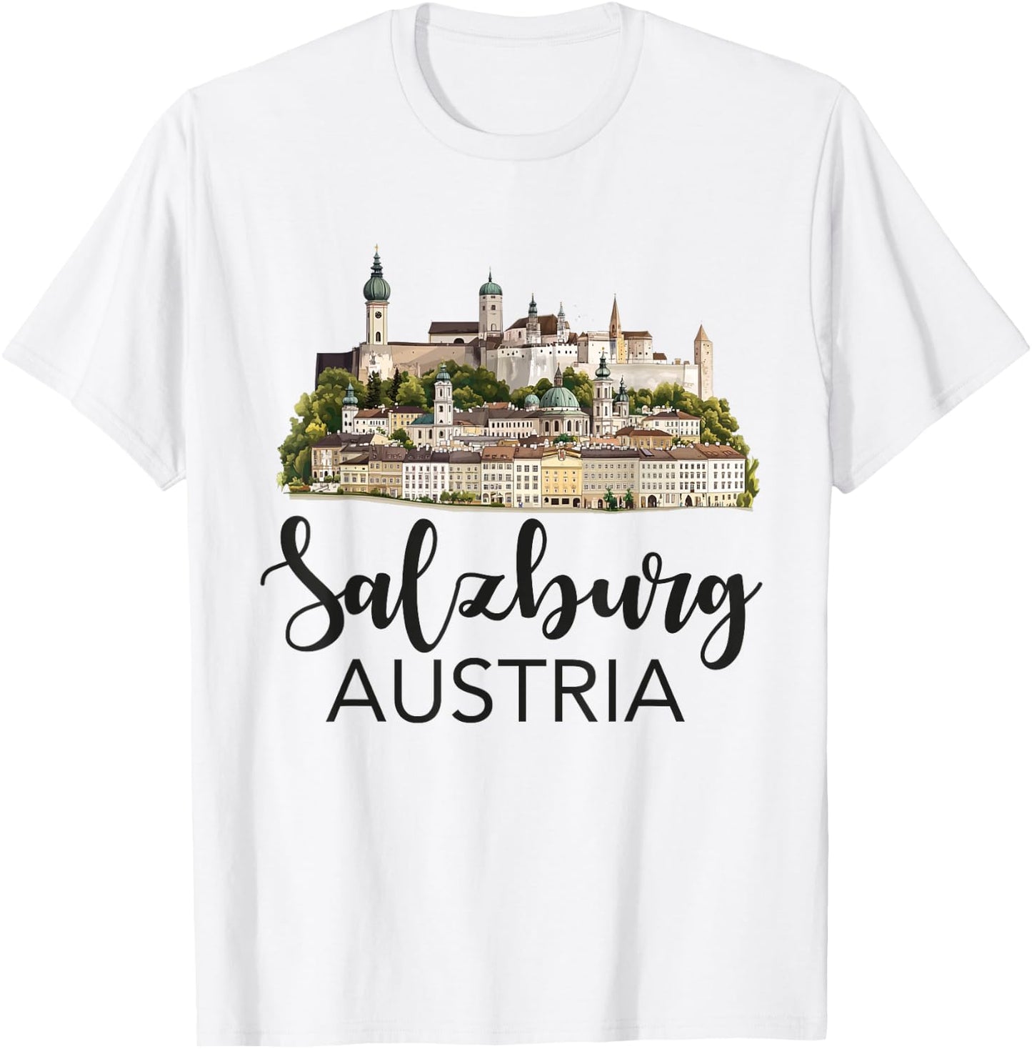 Salzburg Austria Souvenir Men Women Reminder Retro Vacation T-Shirt - T-Shirt | White