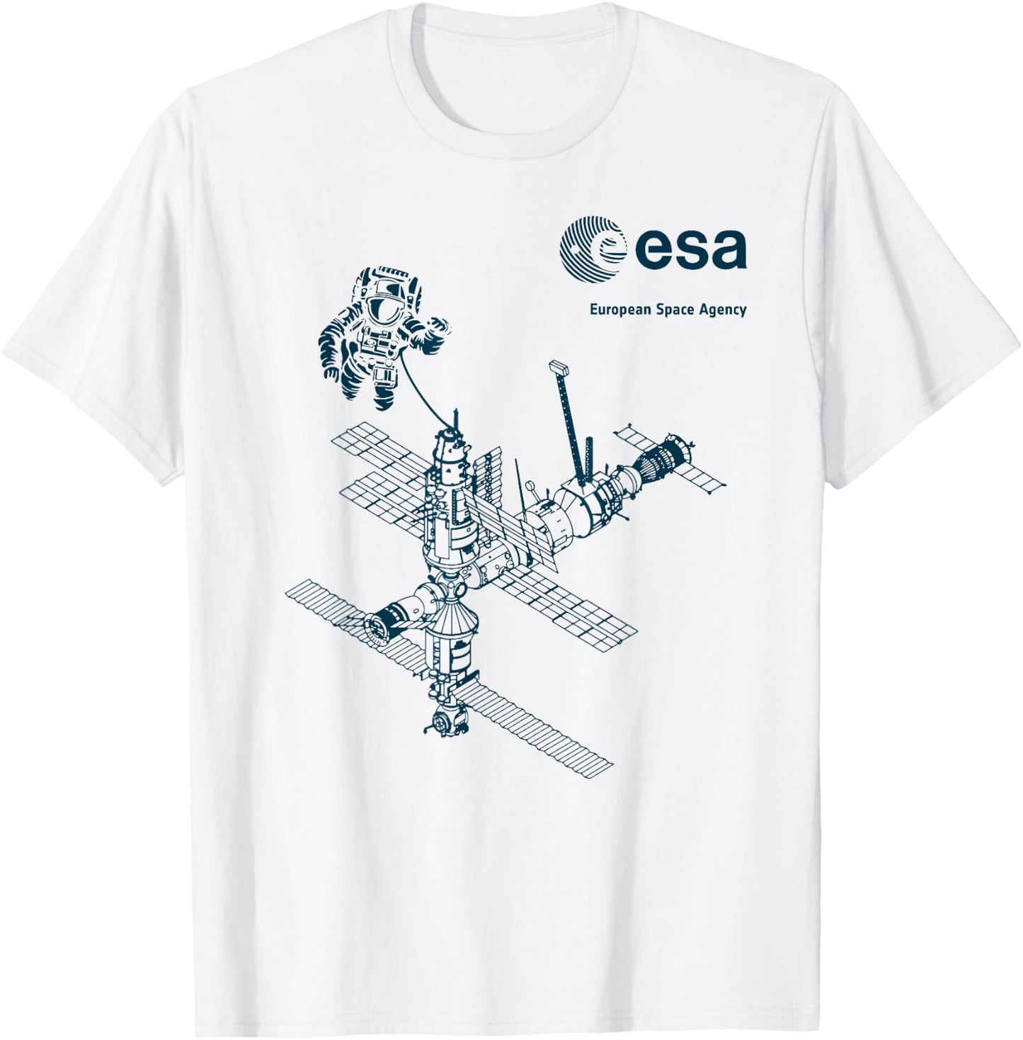 ESA ISS Internationale Raumstation Astronaut Blau ESA ISS Internationale Raumstation Astronaut T-Shirt - T-Shirt | White