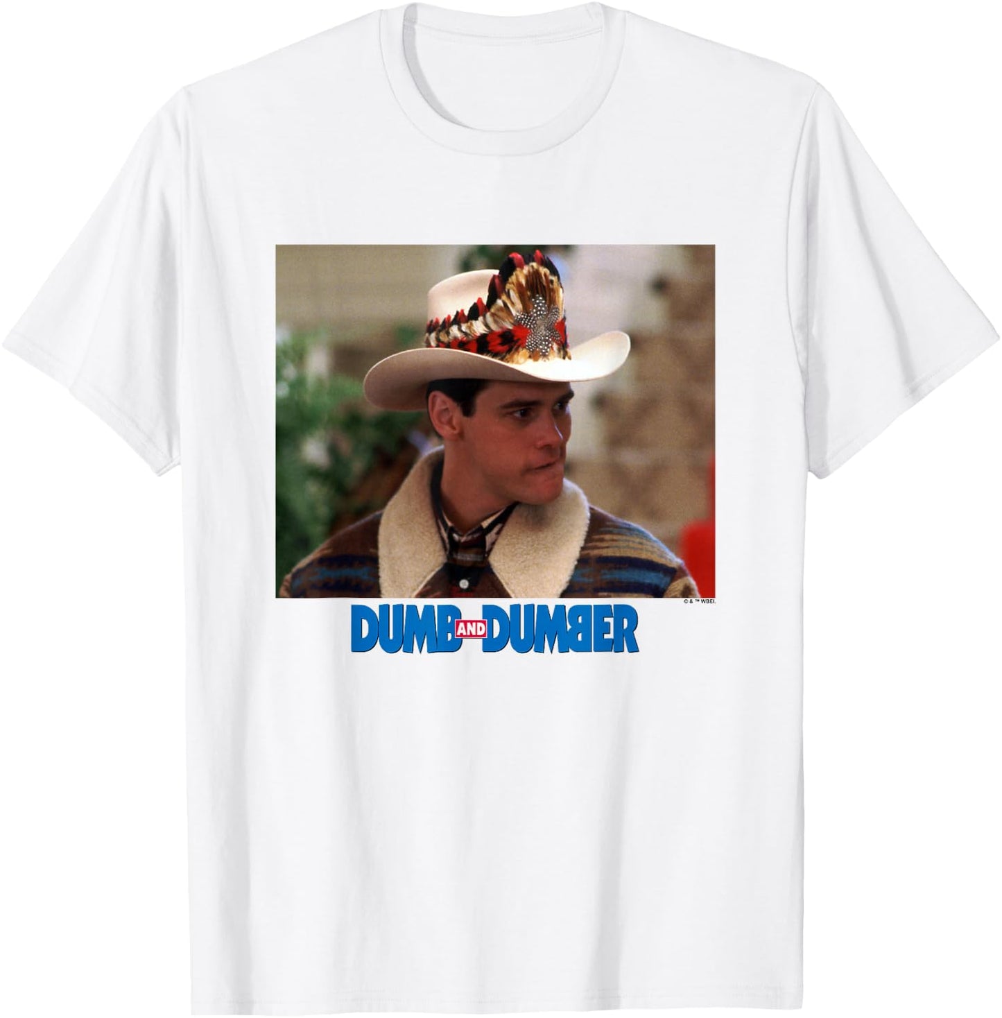 Dumb and Dumber Lloyd Christmas Dressed As Cowboy Scene T-Shirt - T-Shirt | White
