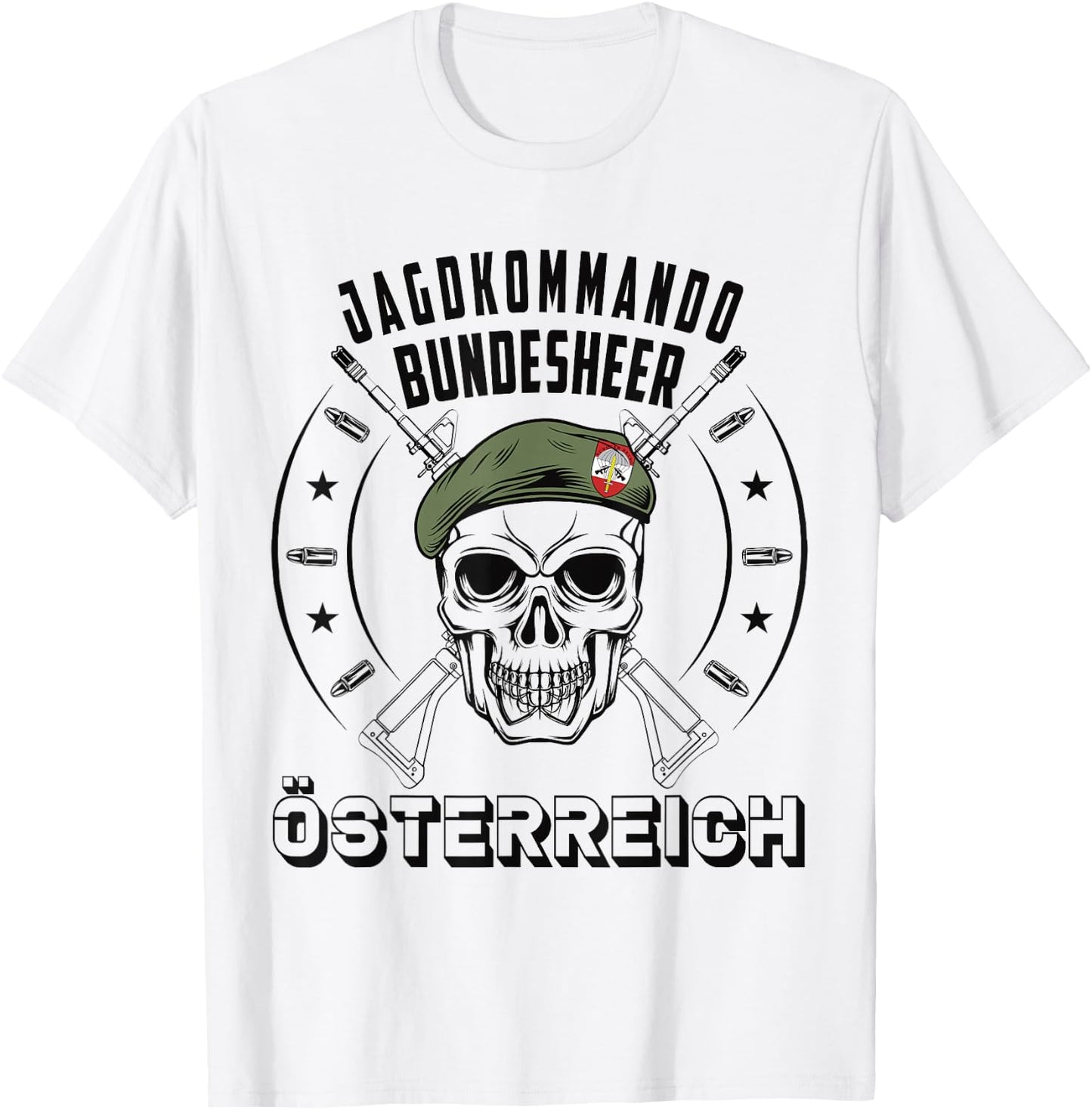 Österreichische Spezialkraft Jagdkommando Österreich Militär T-Shirt - T-Shirt | White