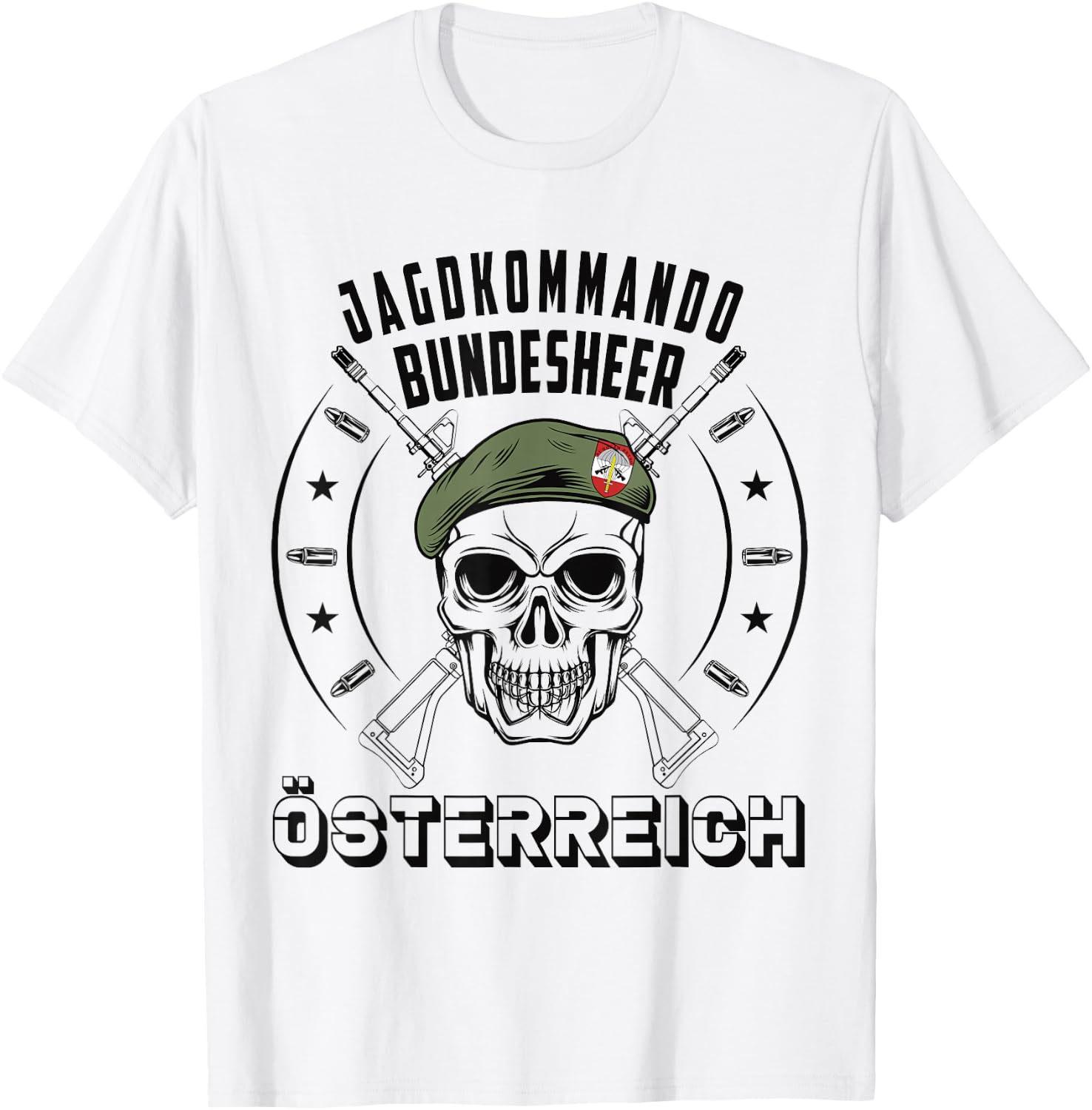 Österreichische Spezialkraft Jagdkommando Österreich Militär T-Shirt - T-Shirt | White