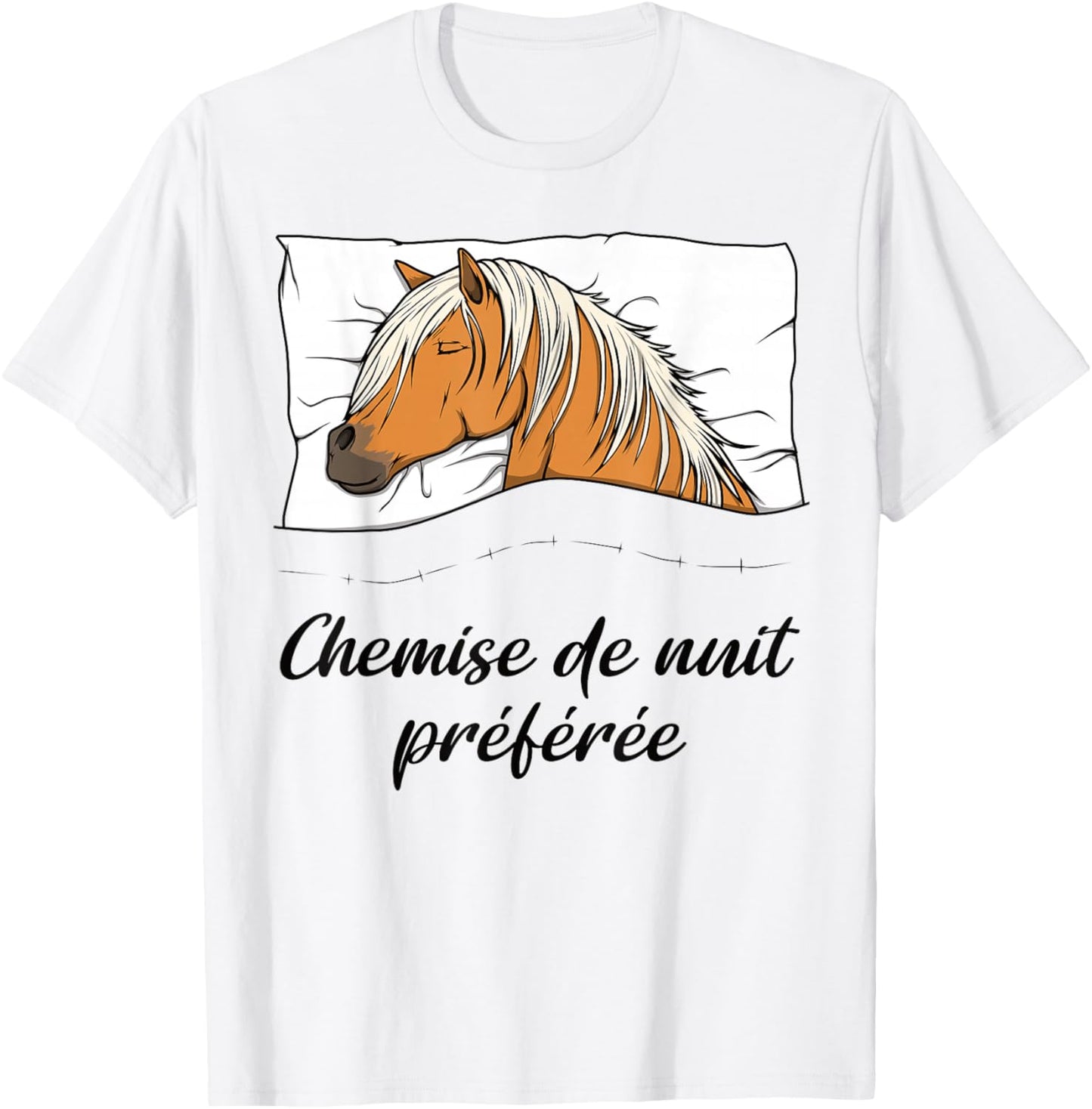 Horse Nightshirt, Horse Pyjamas Haflinger , white, S T-Shirt - T-Shirt | White