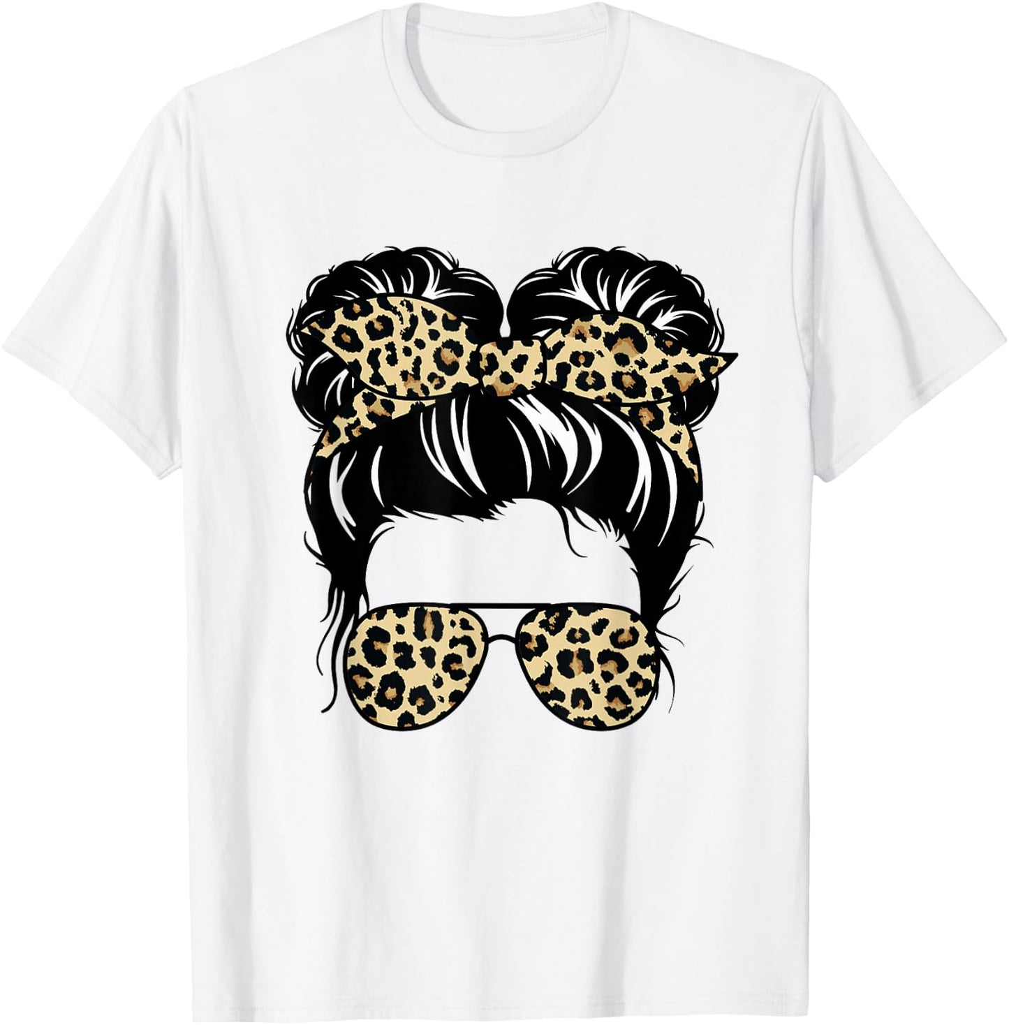 Mom Life Kidlife Mama und Tochter Leopard Passende Outfits T-Shirt - T-Shirt | White