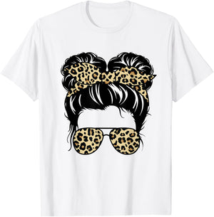 Mom Life Kidlife Mama und Tochter Leopard Passende Outfits T-Shirt - T-Shirt | White