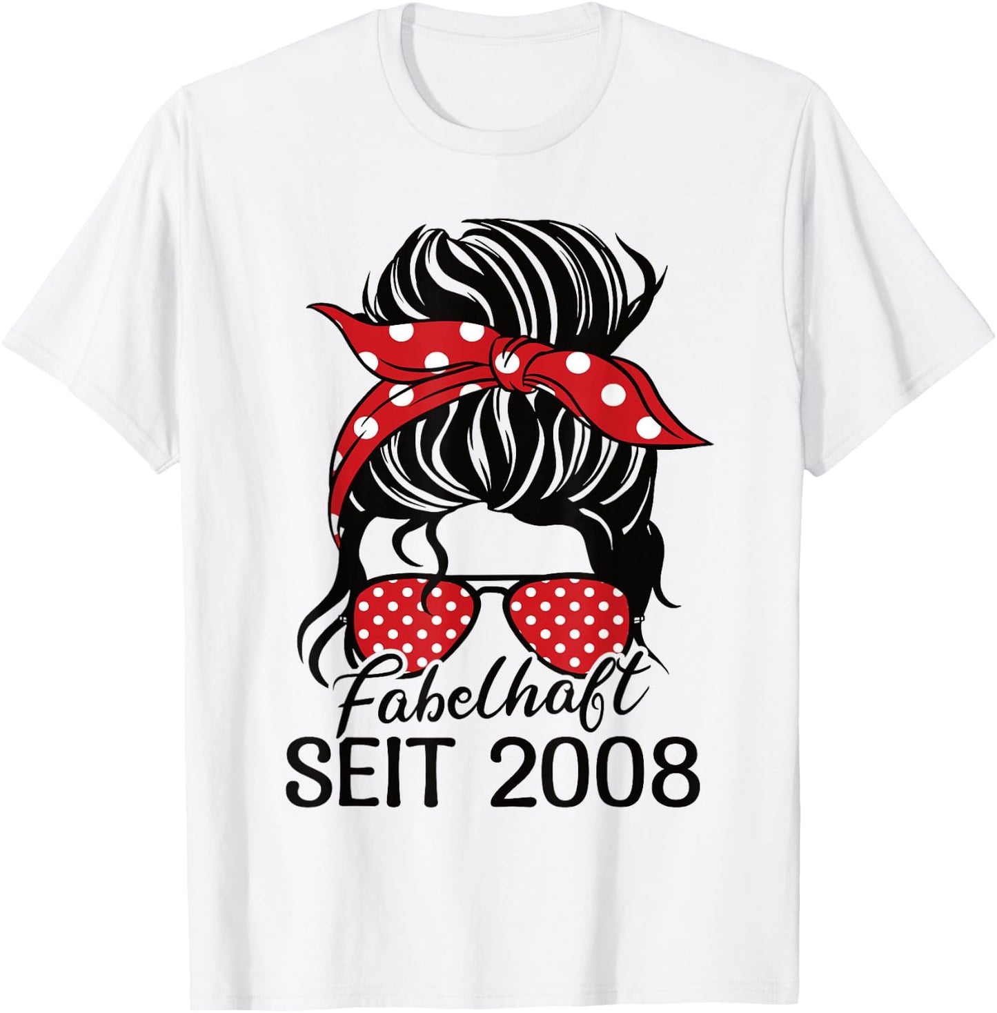 Vintage Fabelhaft seit 2008 Frau und Mädchen Geboren 2008 , gray T-Shirt - T-Shirt | White