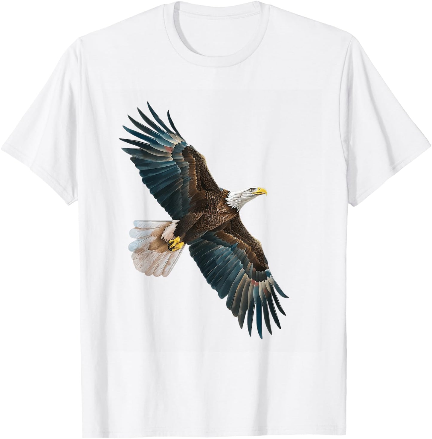 Royalist Eagle Flying Illustration , white, S T-Shirt - T-Shirt | White