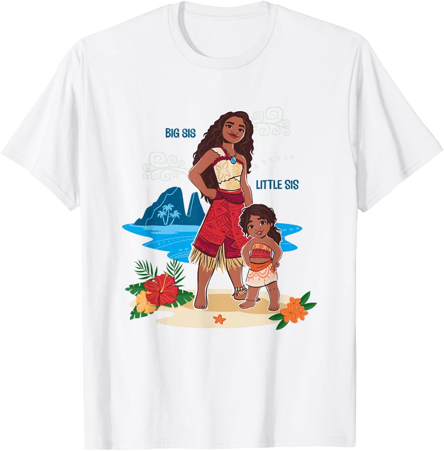 Disney Moana 2 Big Sis Little Sis Oceania Tropical Duo T-Shirt - T-Shirt | White