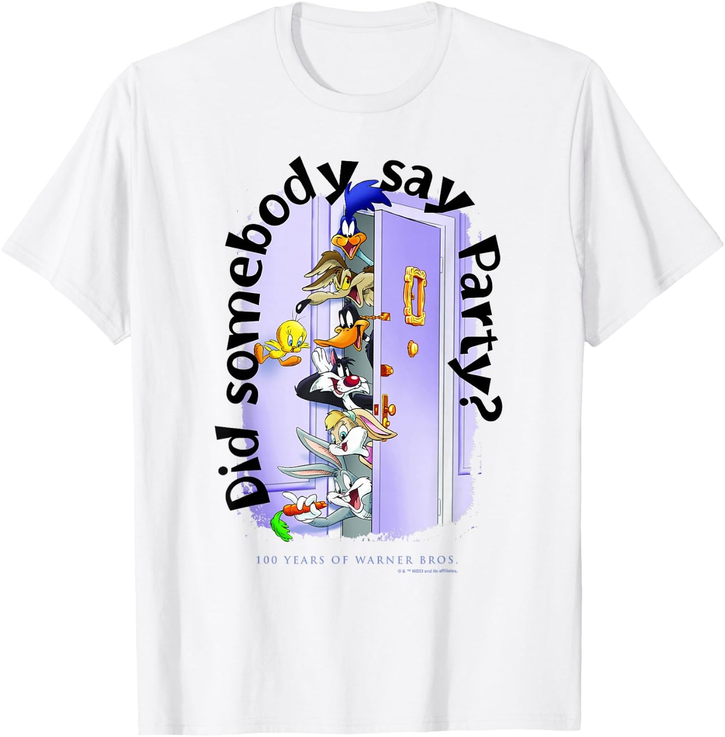 WB 100 Looney Tunes Group Shot Friends Party Iconic Portrait T-Shirt - T-Shirt | White