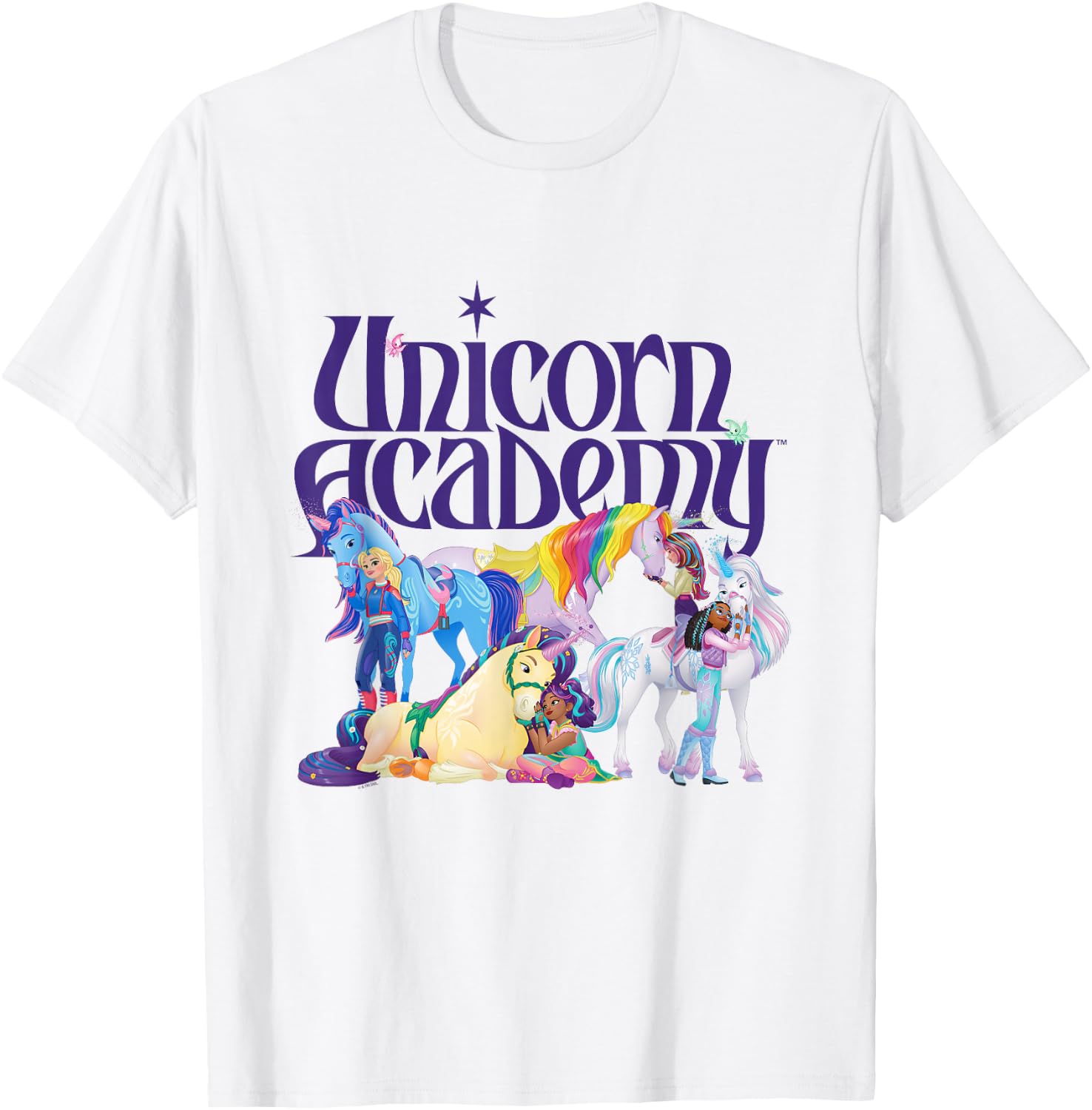 Rider and Unicorns , White T-Shirt - T-Shirt | White