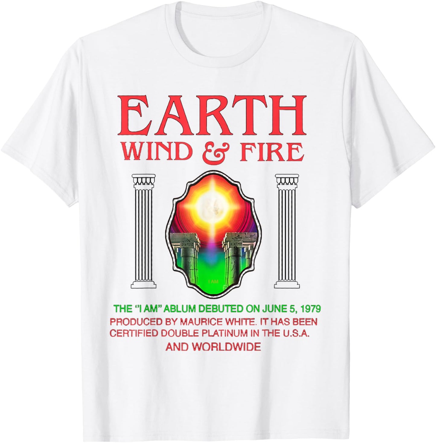 Earth, Wind & Fire I Am Pillars T-Shirt - T-Shirt | White