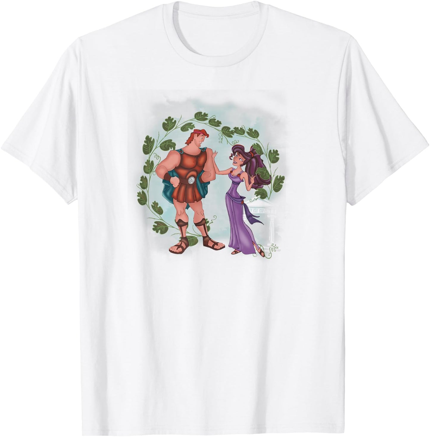 Disney Hercules Meg And Herc Fine Art Pose T-Shirt - T-Shirt | White