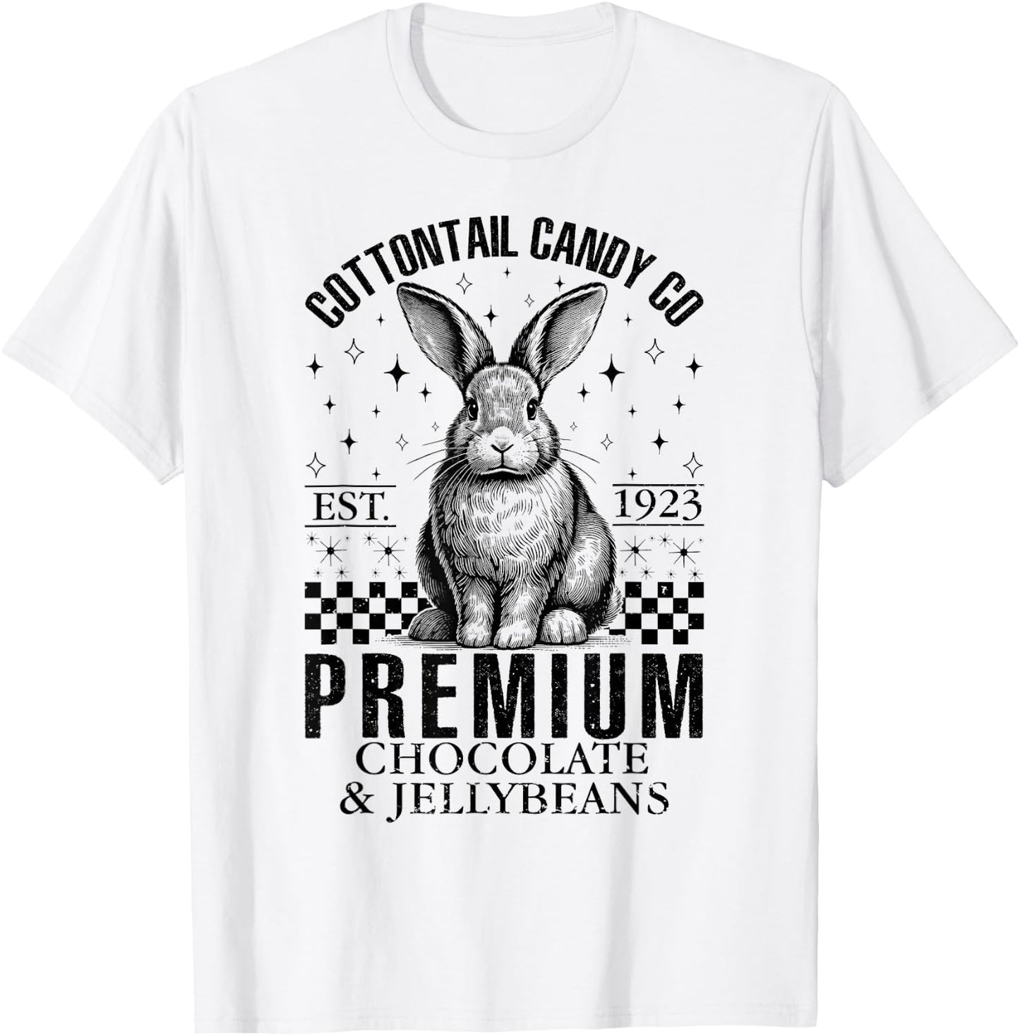 Cottontail Candy Company Chocolate Cute Bunny Easter Day T-Shirt - T-Shirt | White