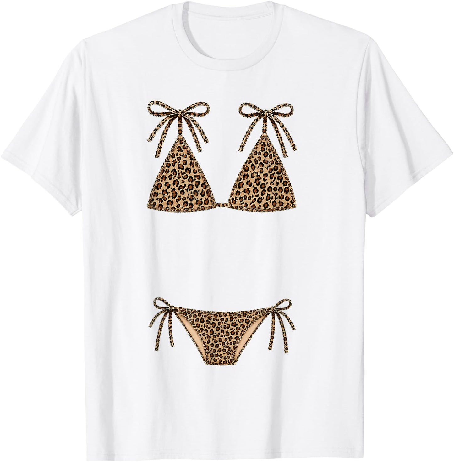 Leopard Bikini Hawaii Beach Girls Trip Summer Vacation T-Shirt - T-Shirt | White