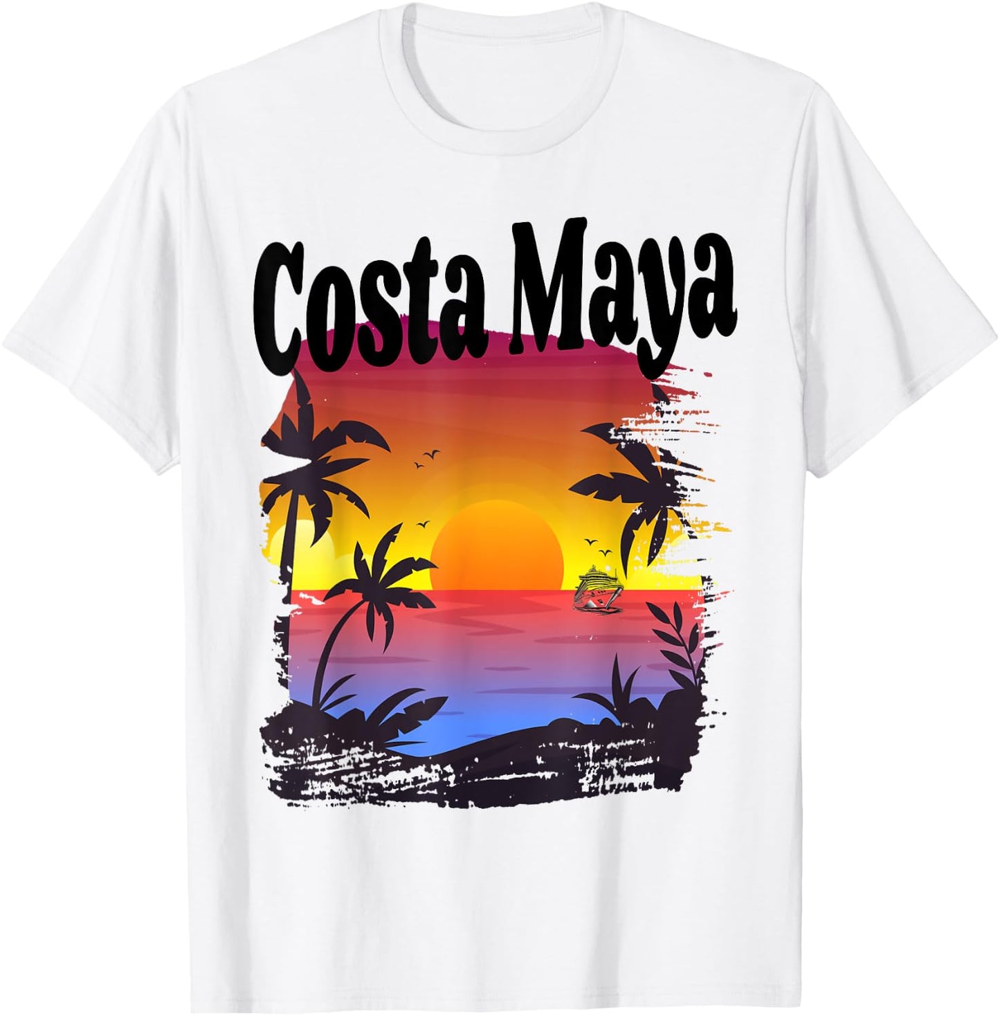 Costa Maya Caribbean Cruise Ship Beach Vacation Getaway T-Shirt - T-Shirt | White