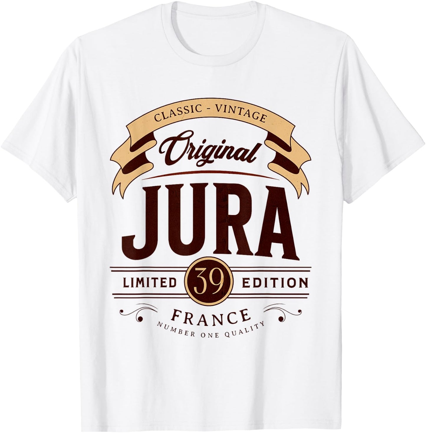 Vintage Jura Department France , grey, S T-Shirt - T-Shirt | White