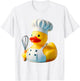 Chef Rubber Duck Cook Ducky Duckie T-Shirt - T-Shirt | White