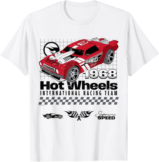 Hot Wheels – International Racing Team Supreme Speed 1968 T-Shirt - T-Shirt | White