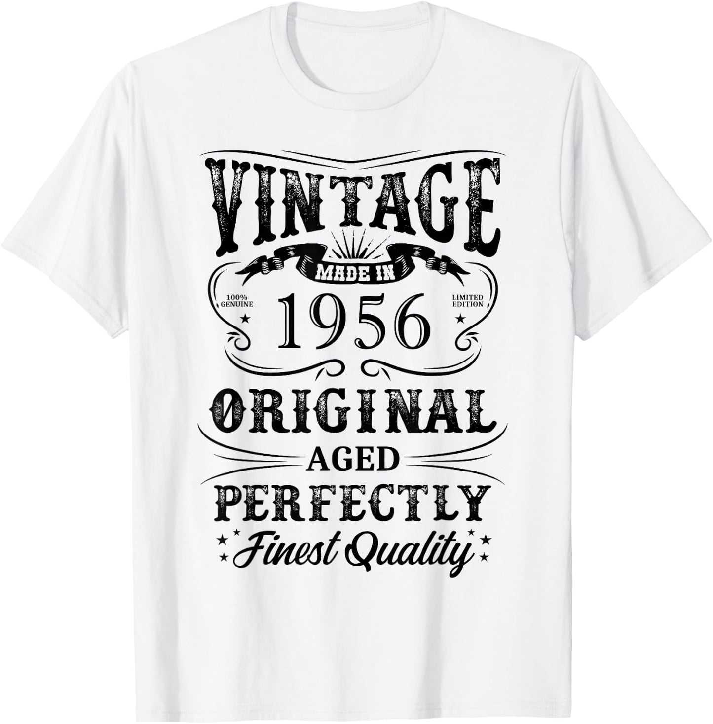 Vintage 1956 Legendary Since 1956 , grey, S T-Shirt - T-Shirt | White
