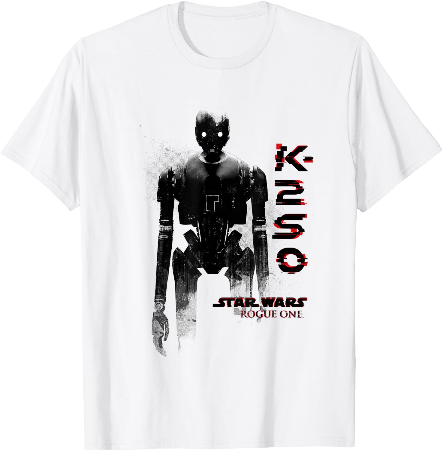 Star Wars Rogue One Iconic K-2SO Distressed Chest Portrait T-Shirt - T-Shirt | White