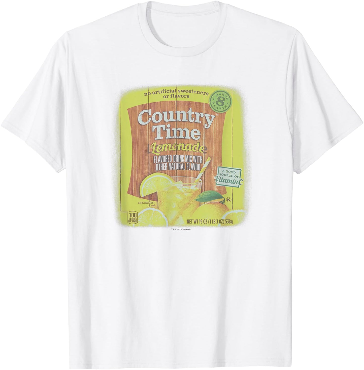Country Time Lemonade No Artificial Sweeteners Retro Logo T-Shirt - T-Shirt | White