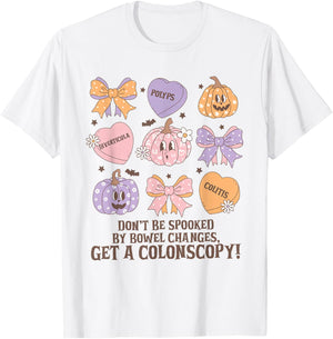 GI Nurse Halloween Get A Colonscopy Gastroenterology Pumpkin T-Shirt - T-Shirt | White