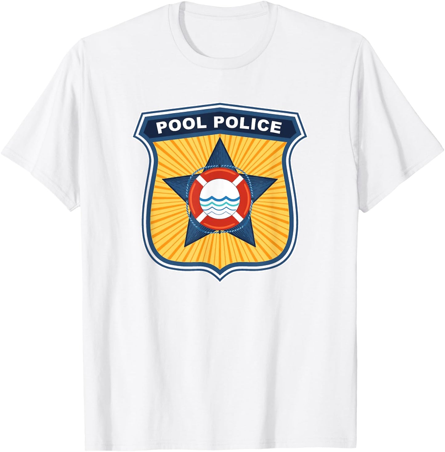Funny Pool Police Cabana Boy Funny Lifeguards Squad Summer T-Shirt - T-Shirt | White