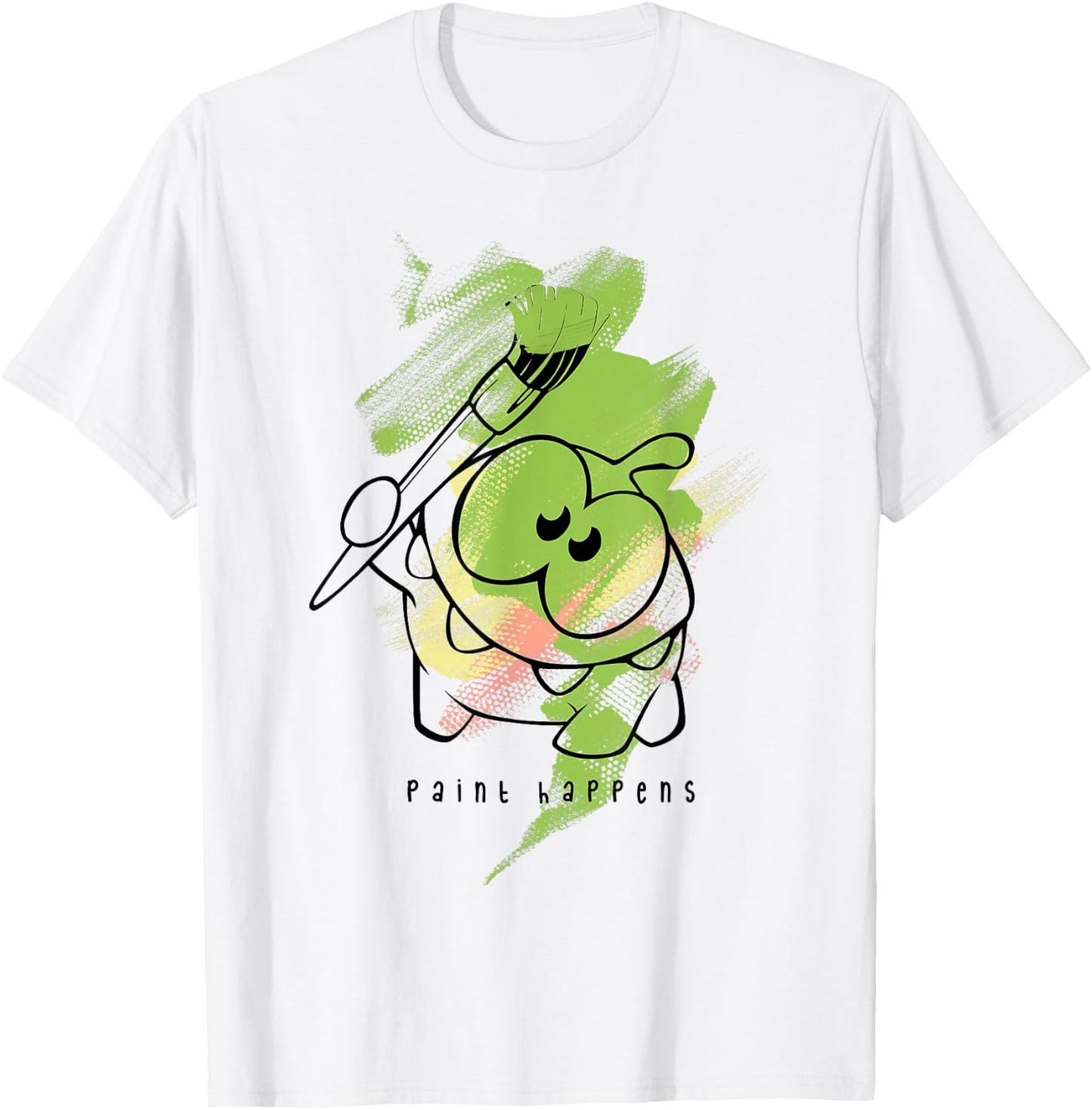 Cut the Rope: Om Nom Juxtapose Painter T-Shirt - T-Shirt | White