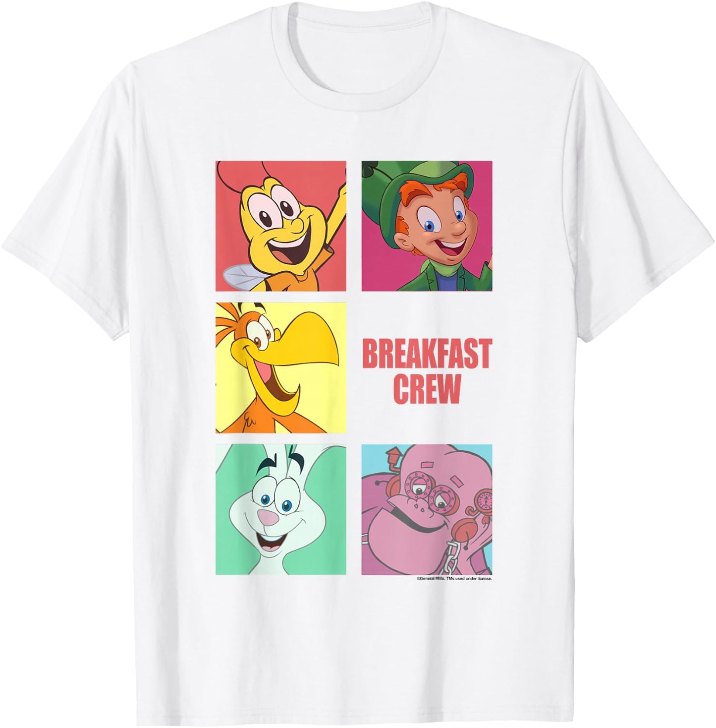 General Mills Monster Cravings Retro Mascots Group Shot T-Shirt - T-Shirt | White